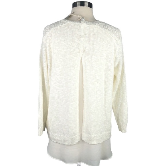 Lucky Brand Ivory Layered Sweater Pullover - Picture 2 of 6
